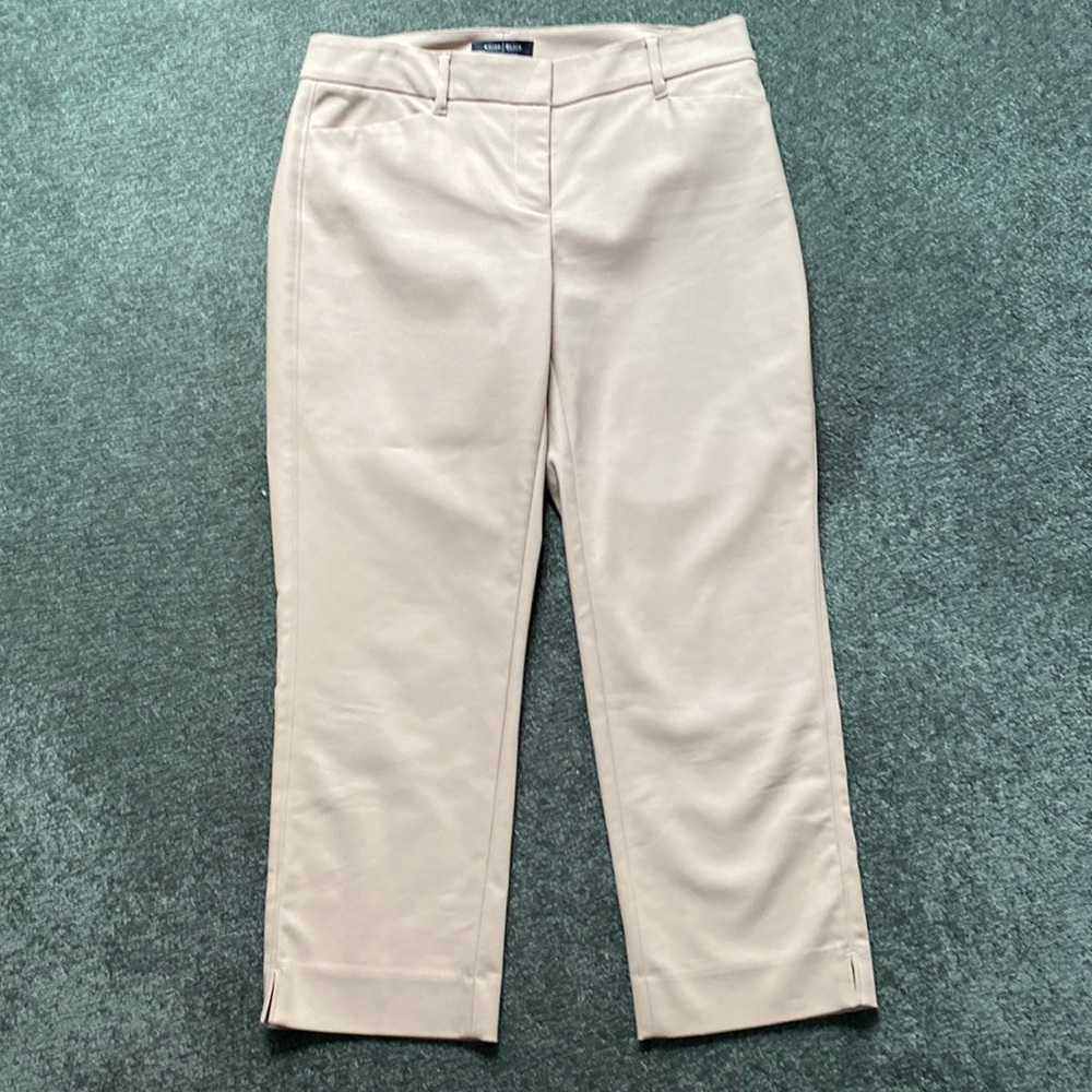 White House Black Market beige crop pants